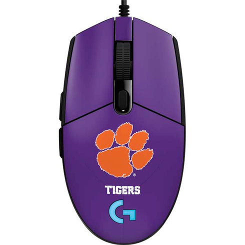 Clemson University Tiger Print Purple G203 Prodigy RGB Wired Gaming Mouse Skin